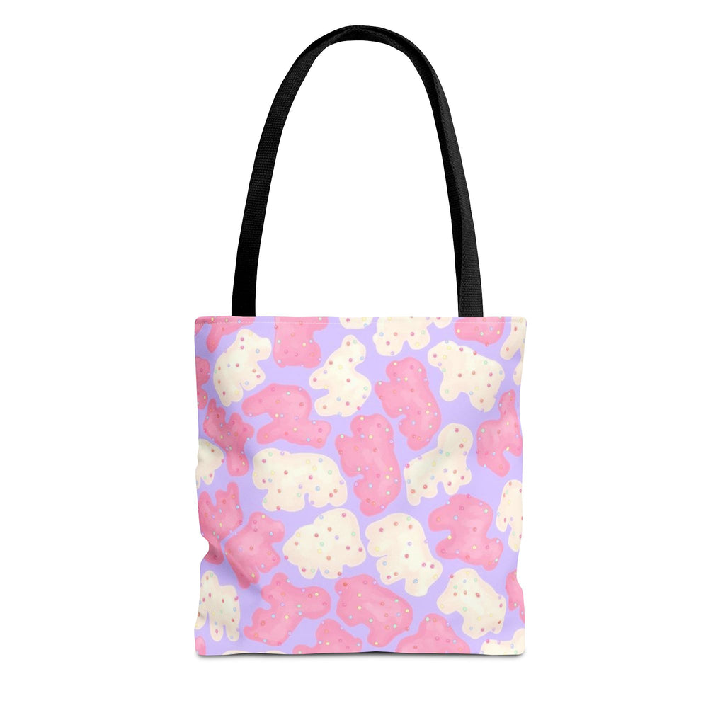 Pastel Animal Crackers Kawaii Bear Pattern Tote Bag | Candy Cute All-Over Print