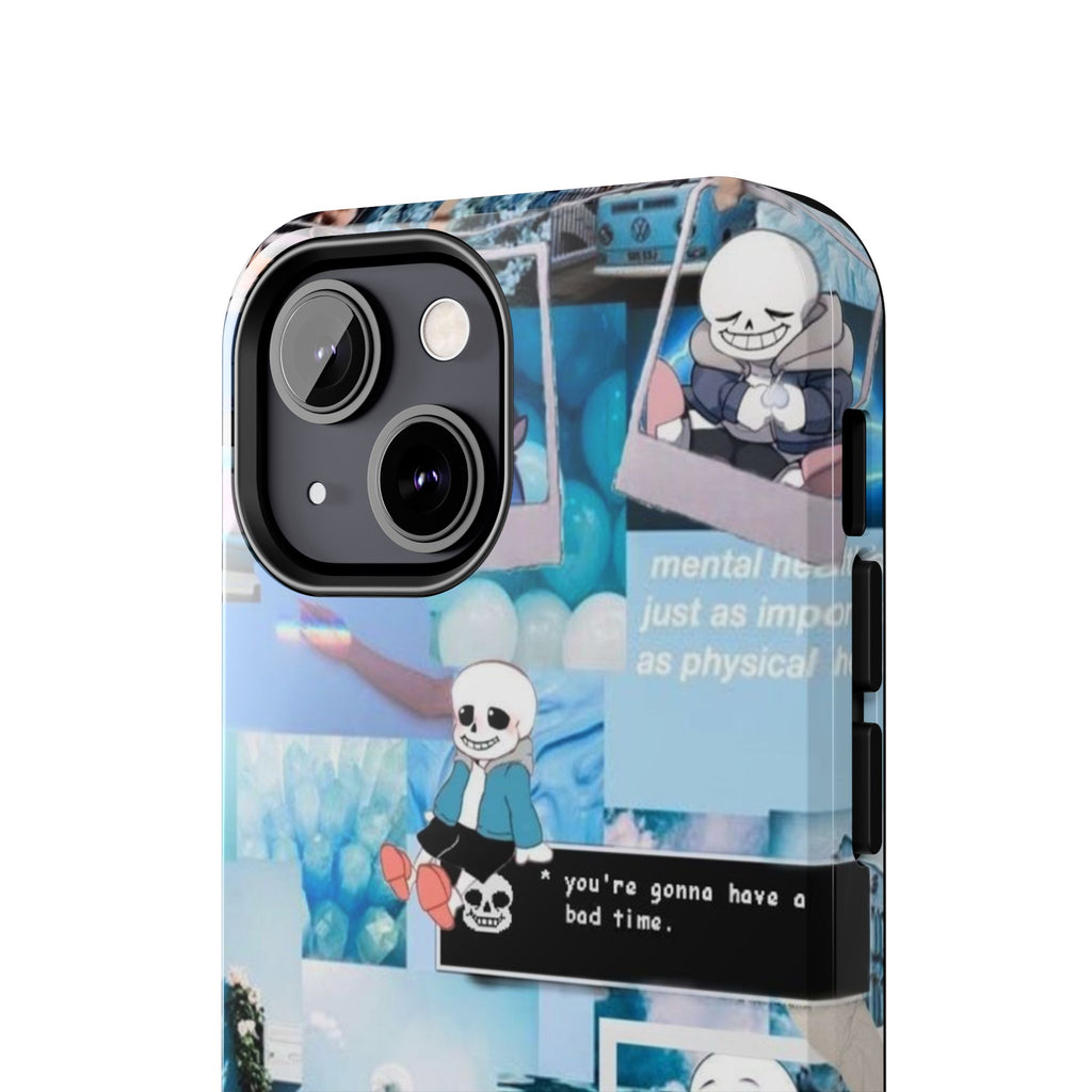 Undertale Sans Character Collage Tough Phone Case | Blue Aesthetic, Undertale-inspired
