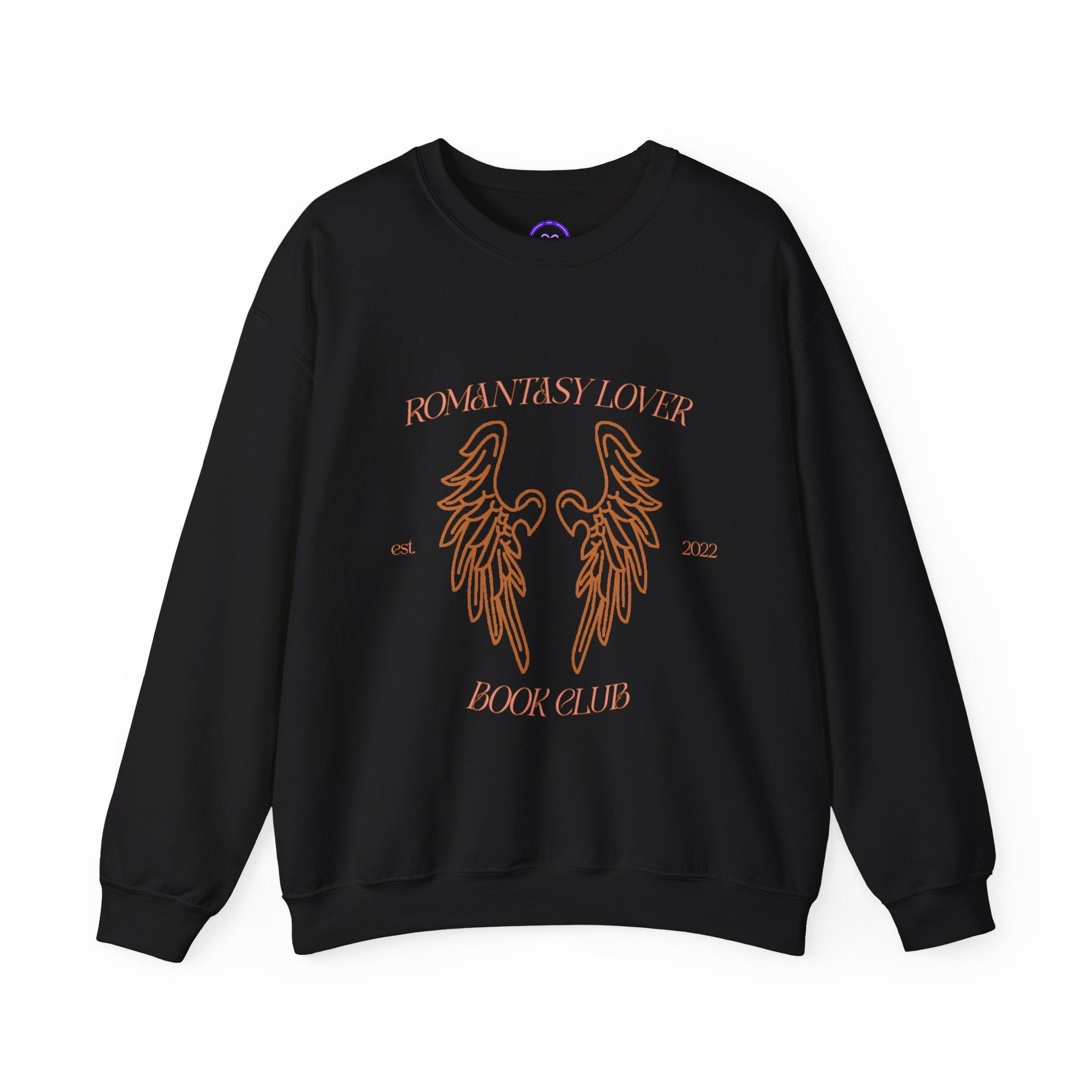 Bookish Romantasy Lover Book Club sweatshirt | Angel Wings Illustration