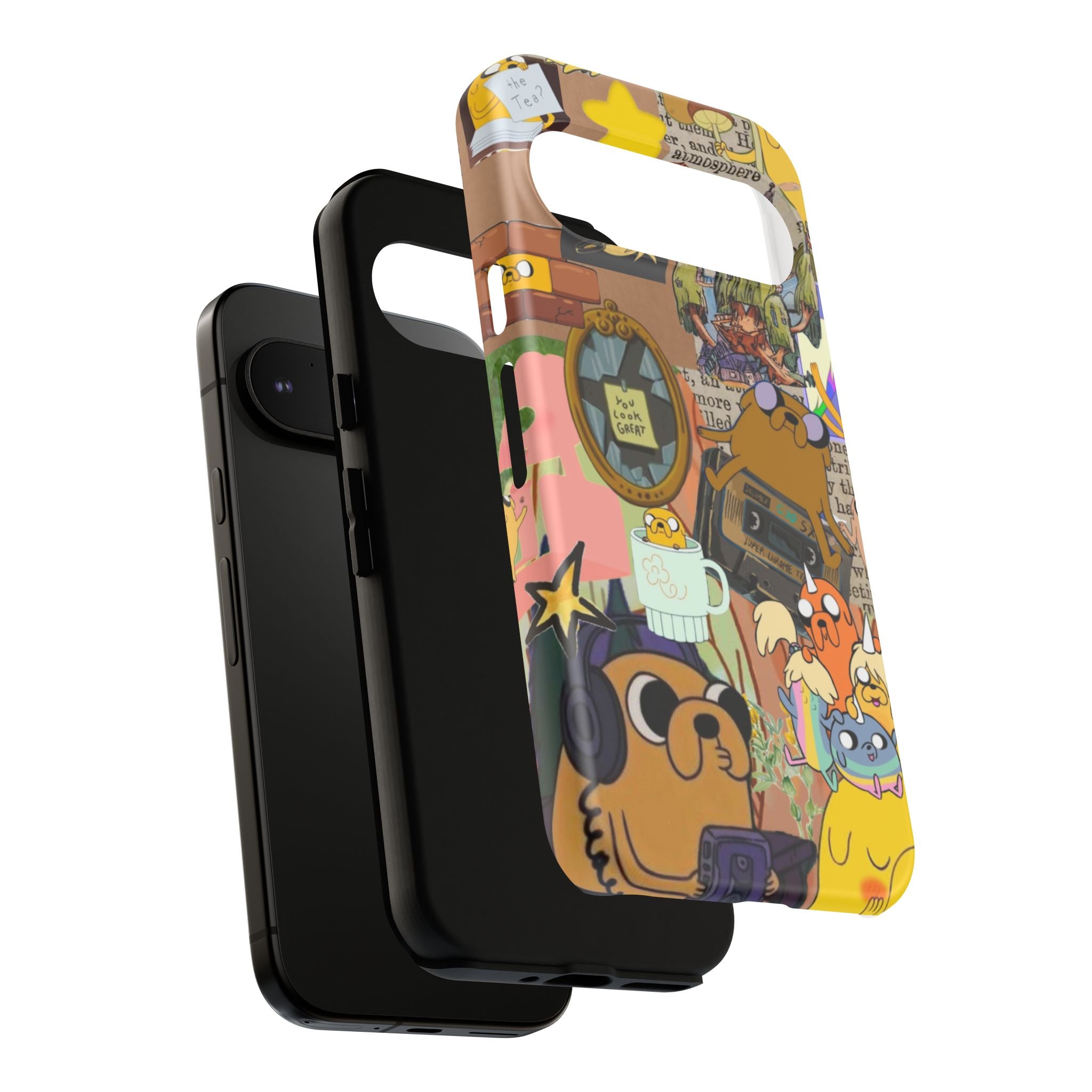 Adventure Time Jake the Dog Cartoon Collage Phone Case | Adventure Dog Character Pattern