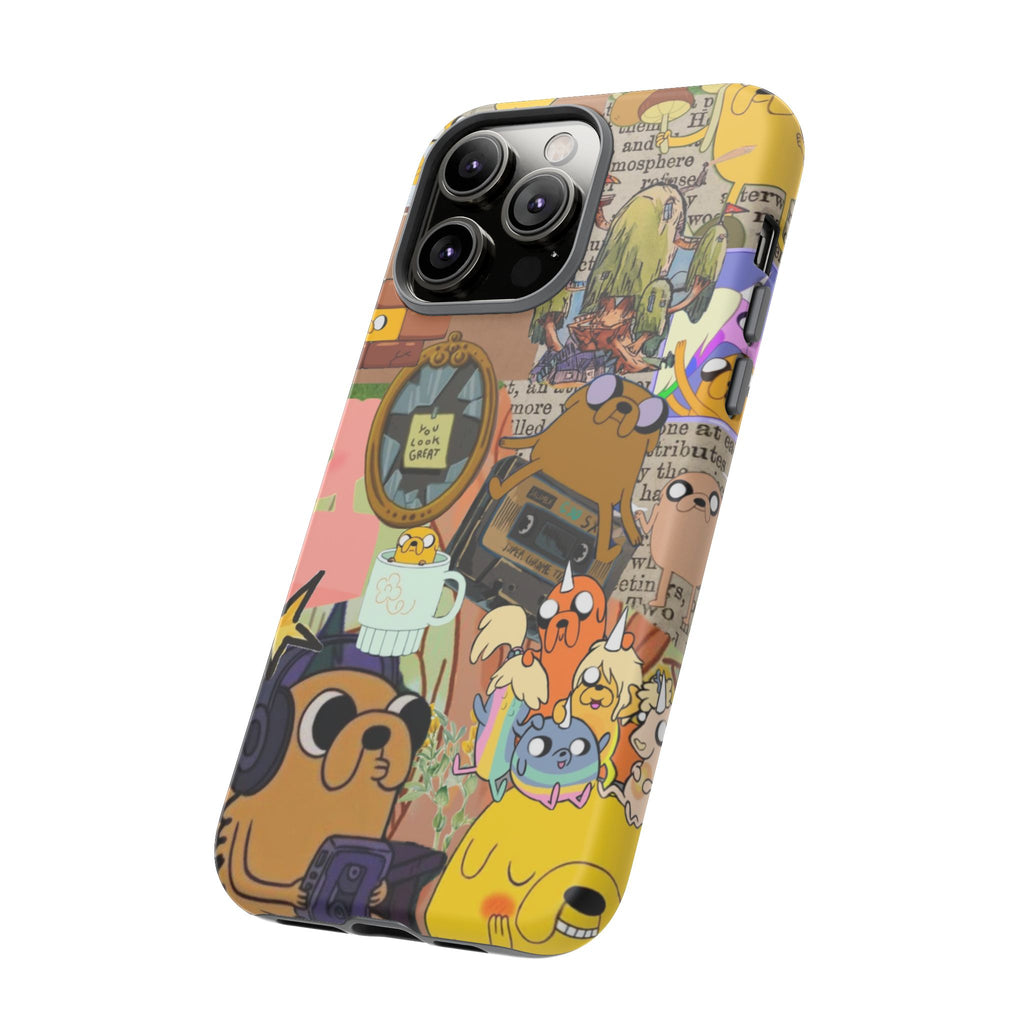 Adventure Time Jake the Dog Cartoon Collage Phone Case | Adventure Dog Character Pattern
