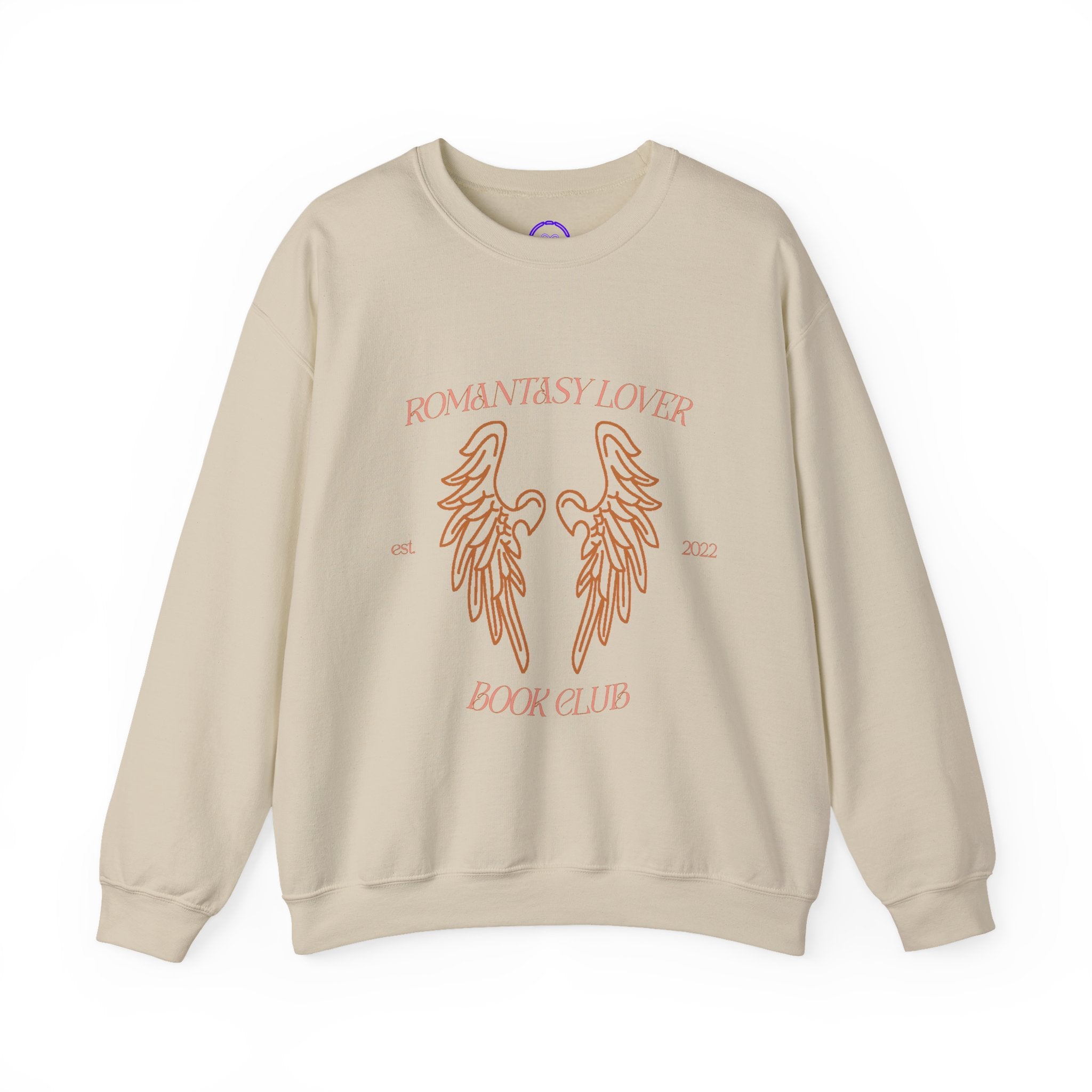 Bookish Romantasy Lover Book Club sweatshirt | Angel Wings Illustration