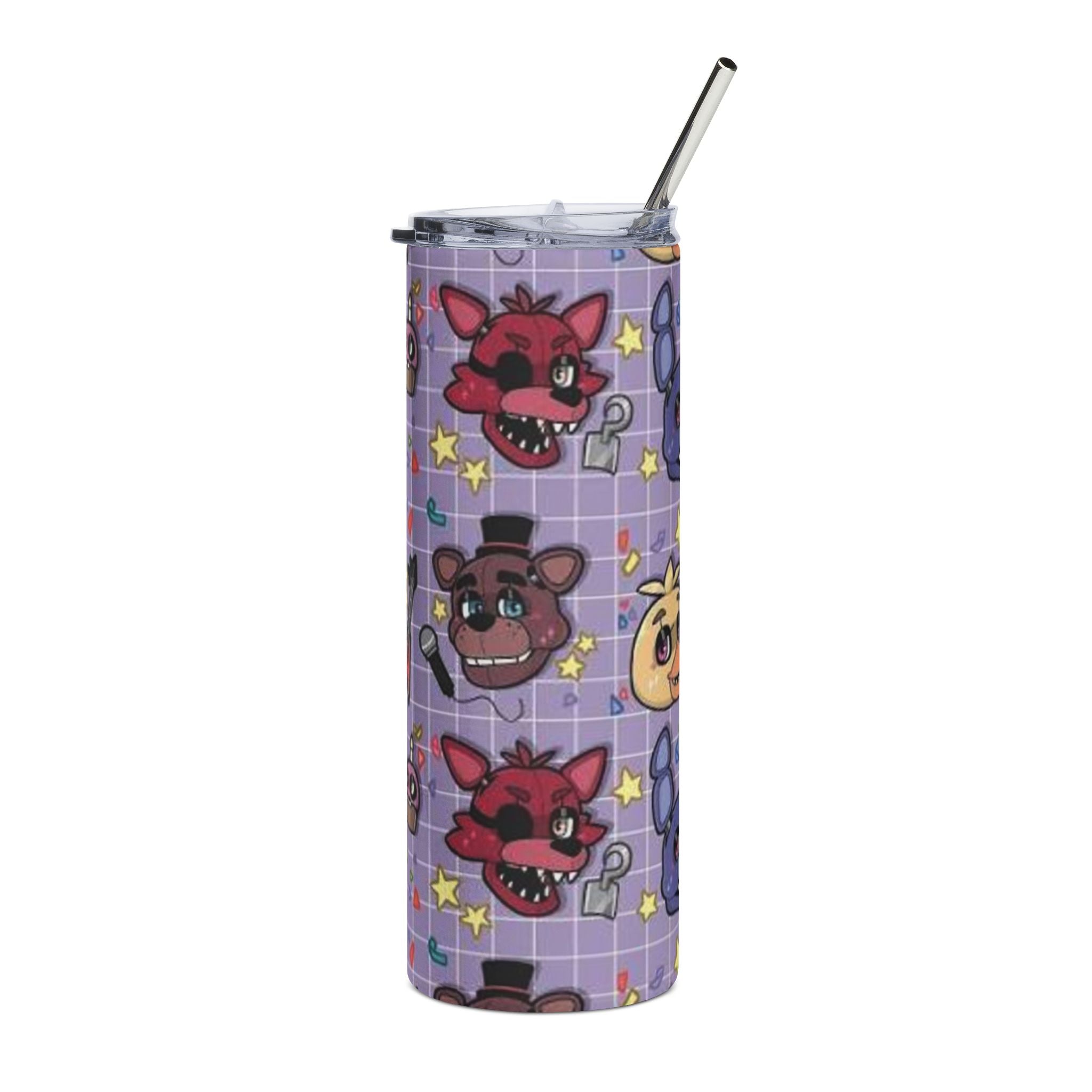 FNAF Five Nights at Freddys 5NAF Character Pattern Tumbler | 20oz Stainless Steel Travel Cup