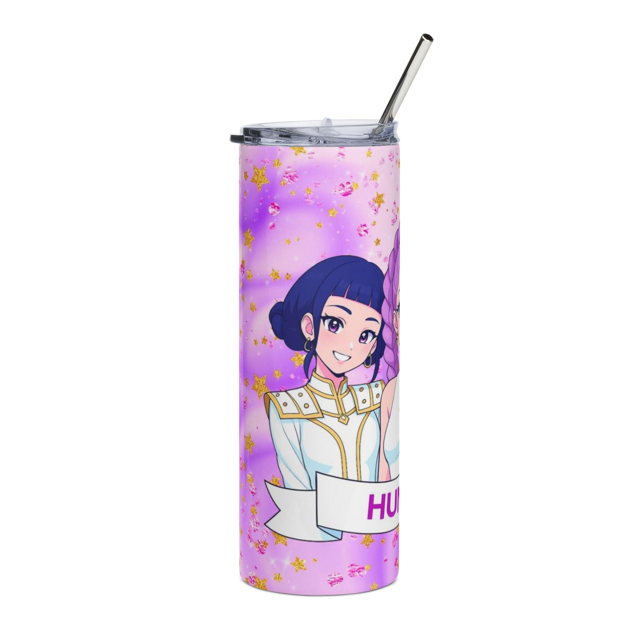 Huntrix Kpop Demon Hunters Anime Girl Trio Tumbler | 20oz Stainless Steel Travel Cup