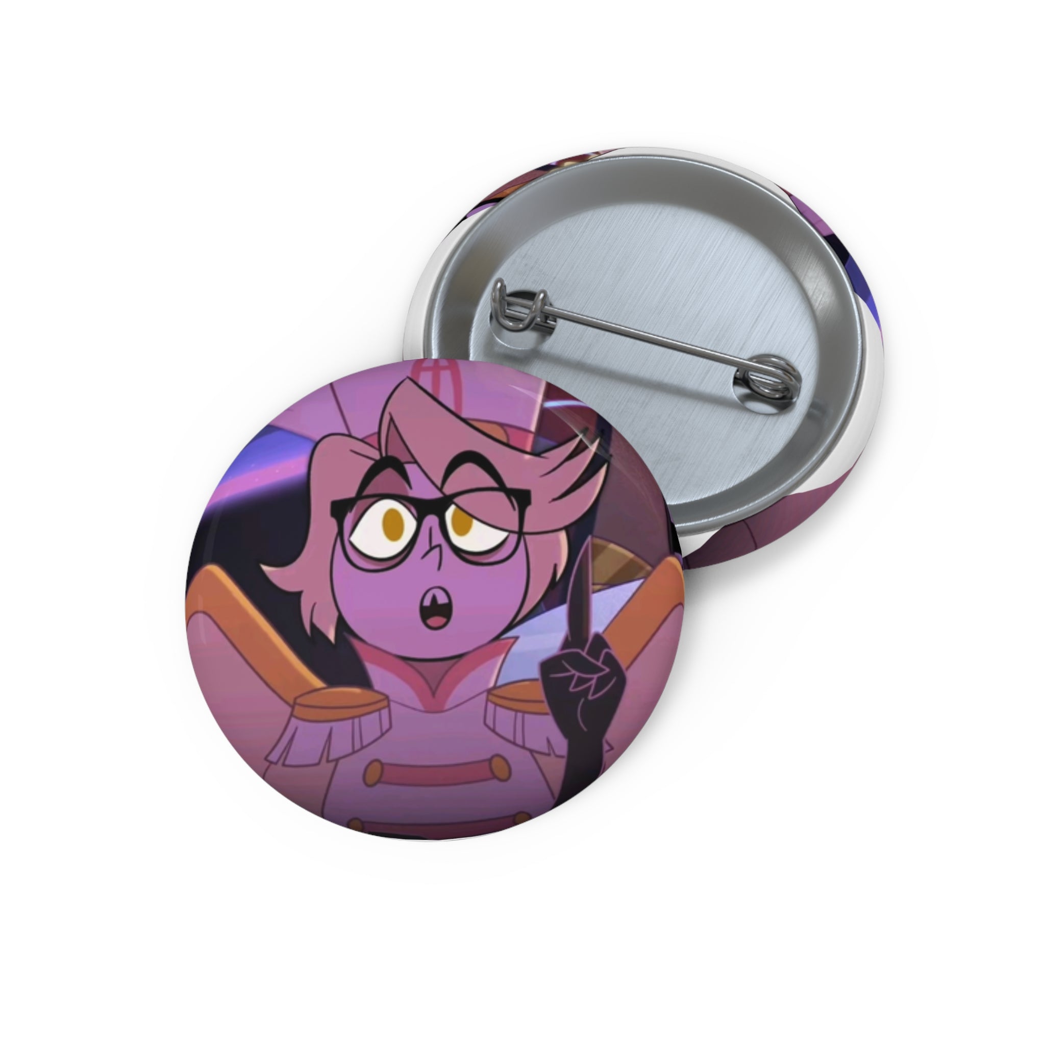 Hazbin Hotel Abel Meme Funny Purple Anime Space Captain pin button | 1.25in round enamel-style pin