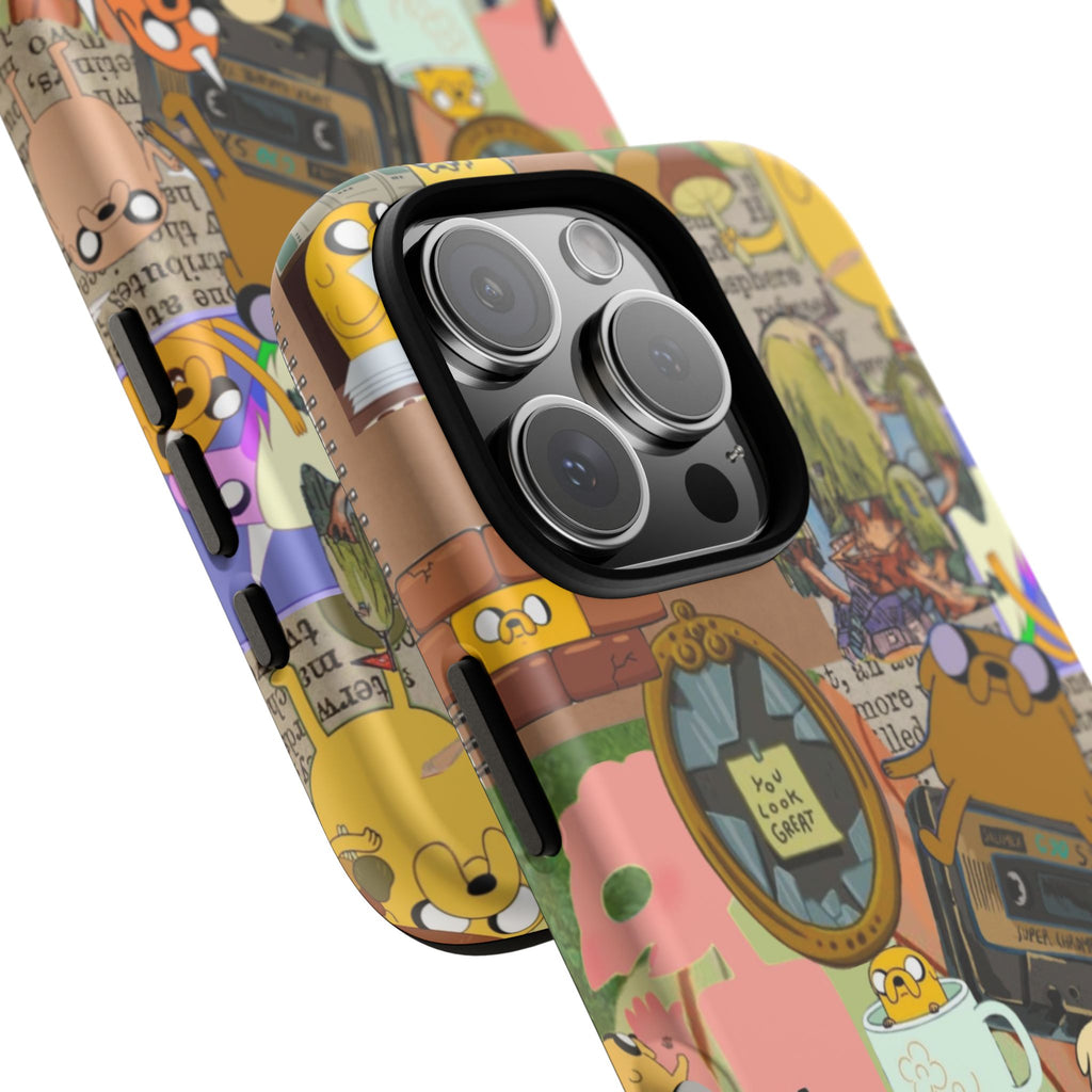 Adventure Time Jake the Dog Cartoon Collage Phone Case | Adventure Dog Character Pattern