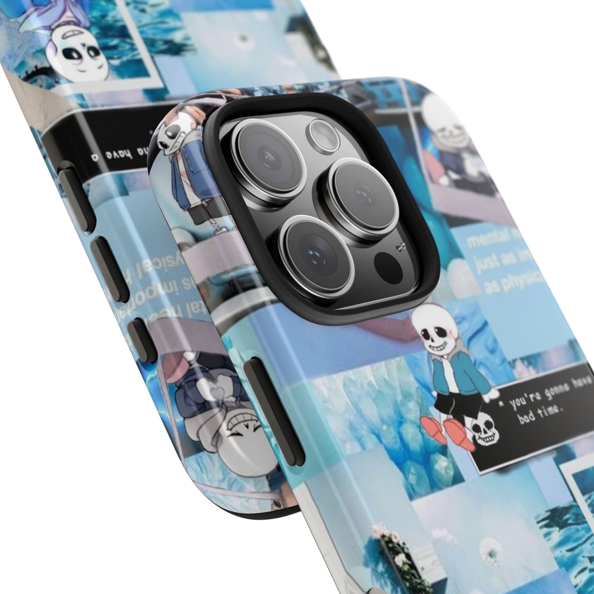 Undertale Sans Character Collage Tough Phone Case | Blue Aesthetic, Undertale-inspired