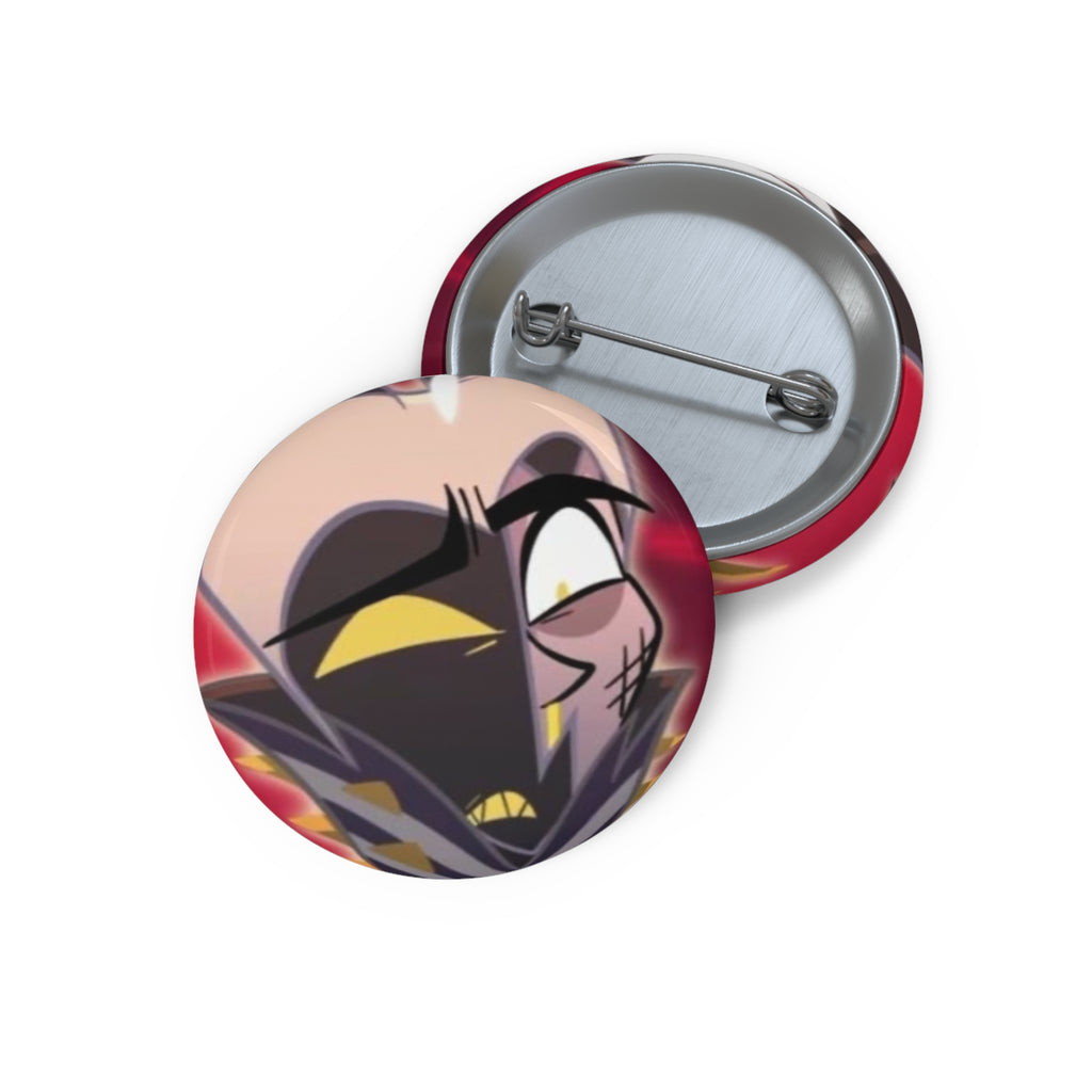 Adam Hazbin Hotel Broken Mask Winking Cartoon Pin Button | Custom Pin