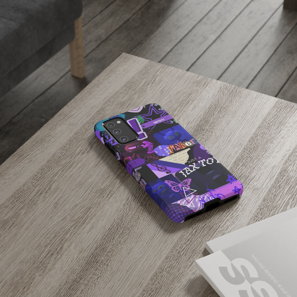 Jax The Amazing Digital Circus Purple Grunge Collage Phone Case | Tough Cases