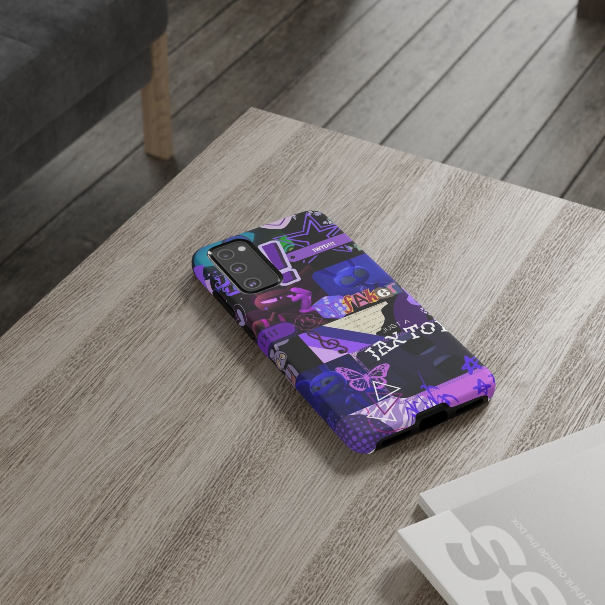 Jax The Amazing Digital Circus Purple Grunge Collage Phone Case | Tough Cases