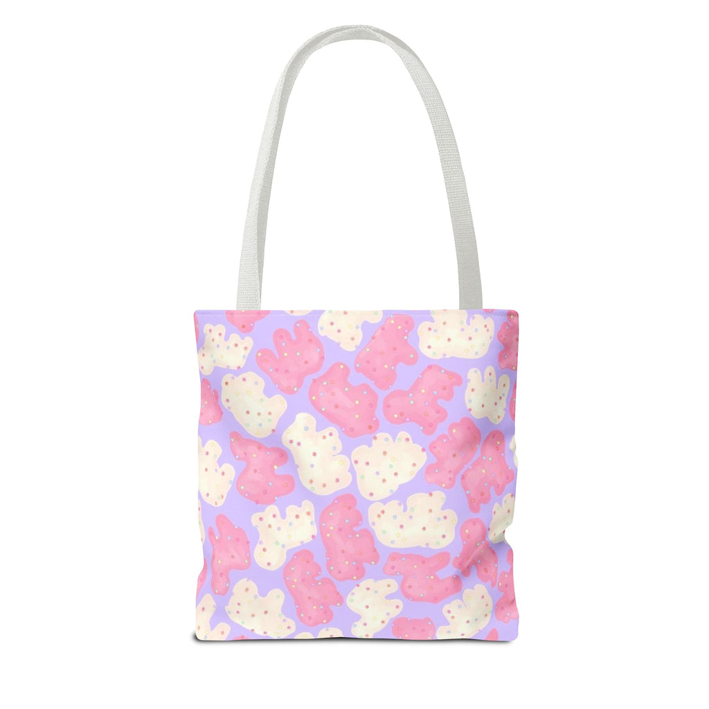 Pastel Animal Crackers Kawaii Bear Pattern Tote Bag | Candy Cute All-Over Print