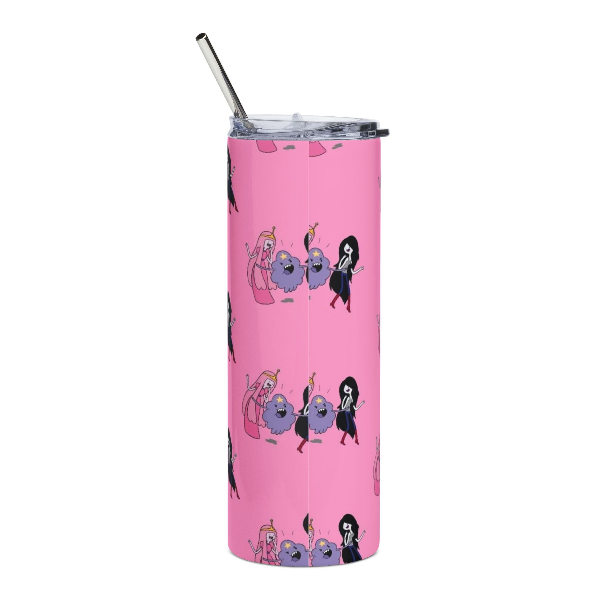 Adventure Time Marceline and Bubblegum Cute Cartoon Girls Pattern Tumbler | 20oz Stainless Steel