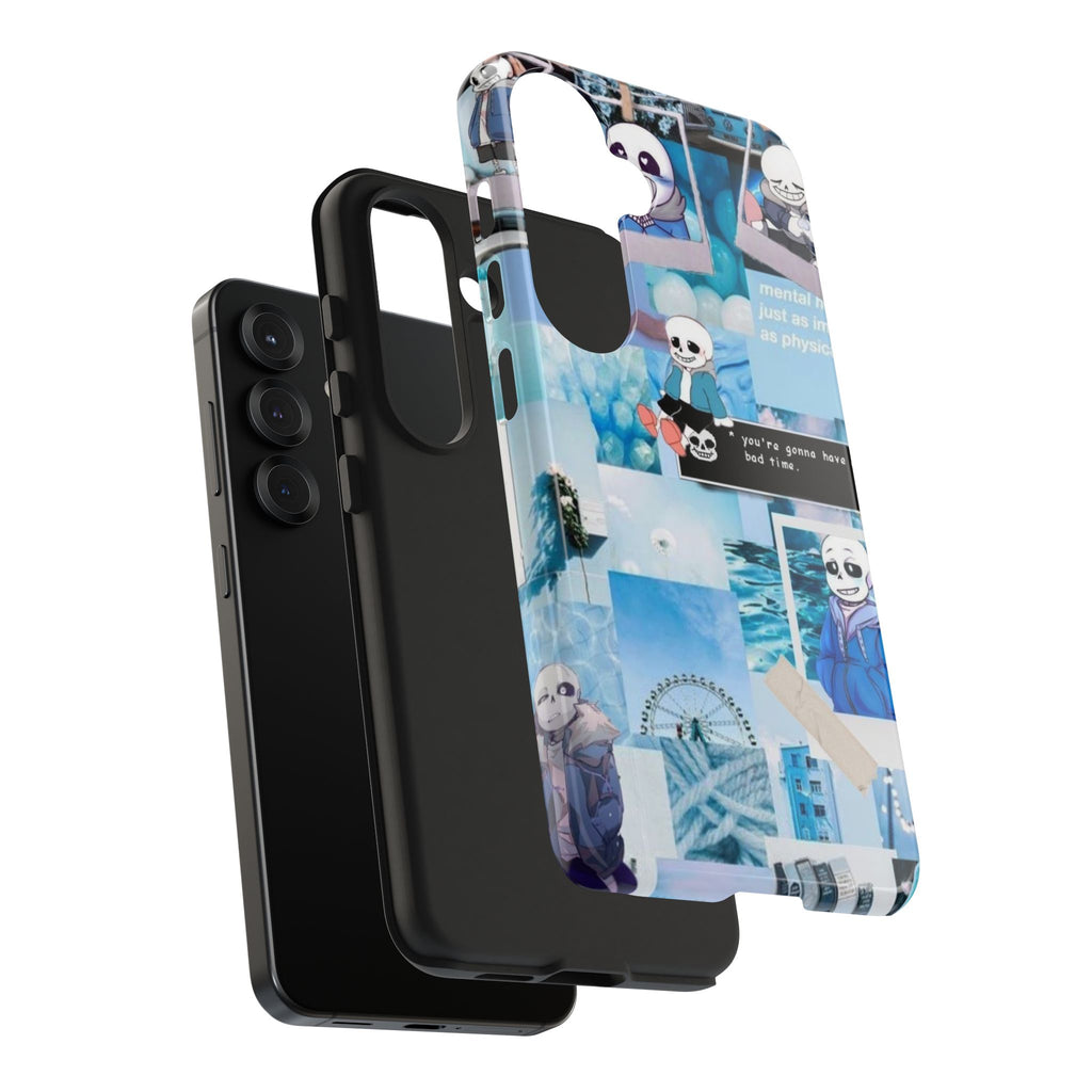 Undertale Sans Character Collage Tough Phone Case | Blue Aesthetic, Undertale-inspired