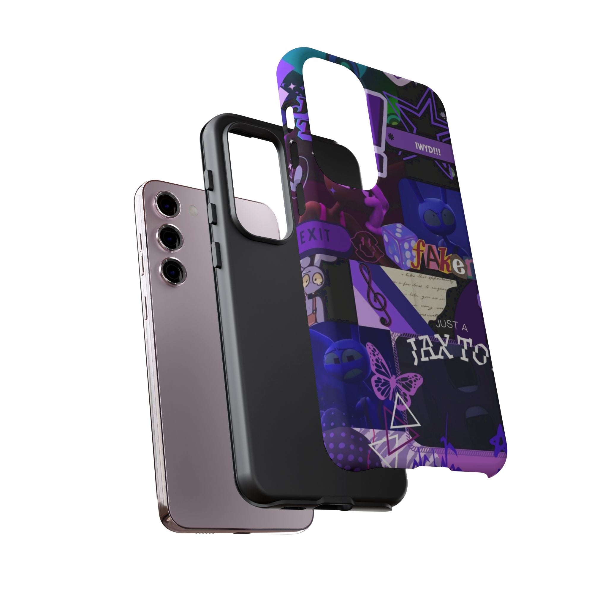 Jax The Amazing Digital Circus Purple Grunge Collage Phone Case | Tough Cases