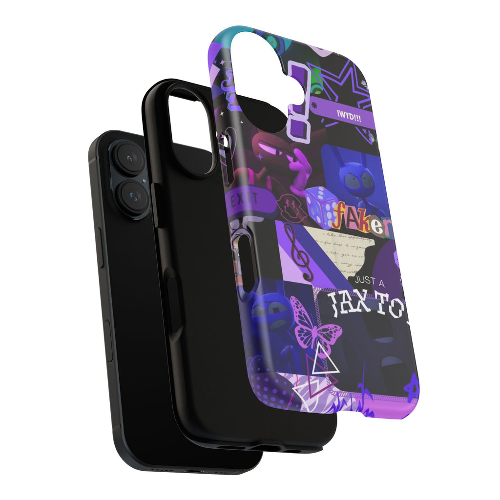 Jax The Amazing Digital Circus Purple Grunge Collage Phone Case | Tough Cases