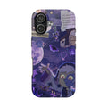 The Owl House The Collector Space Vampire Character phone case | purple galaxy collage, moon & butterflies