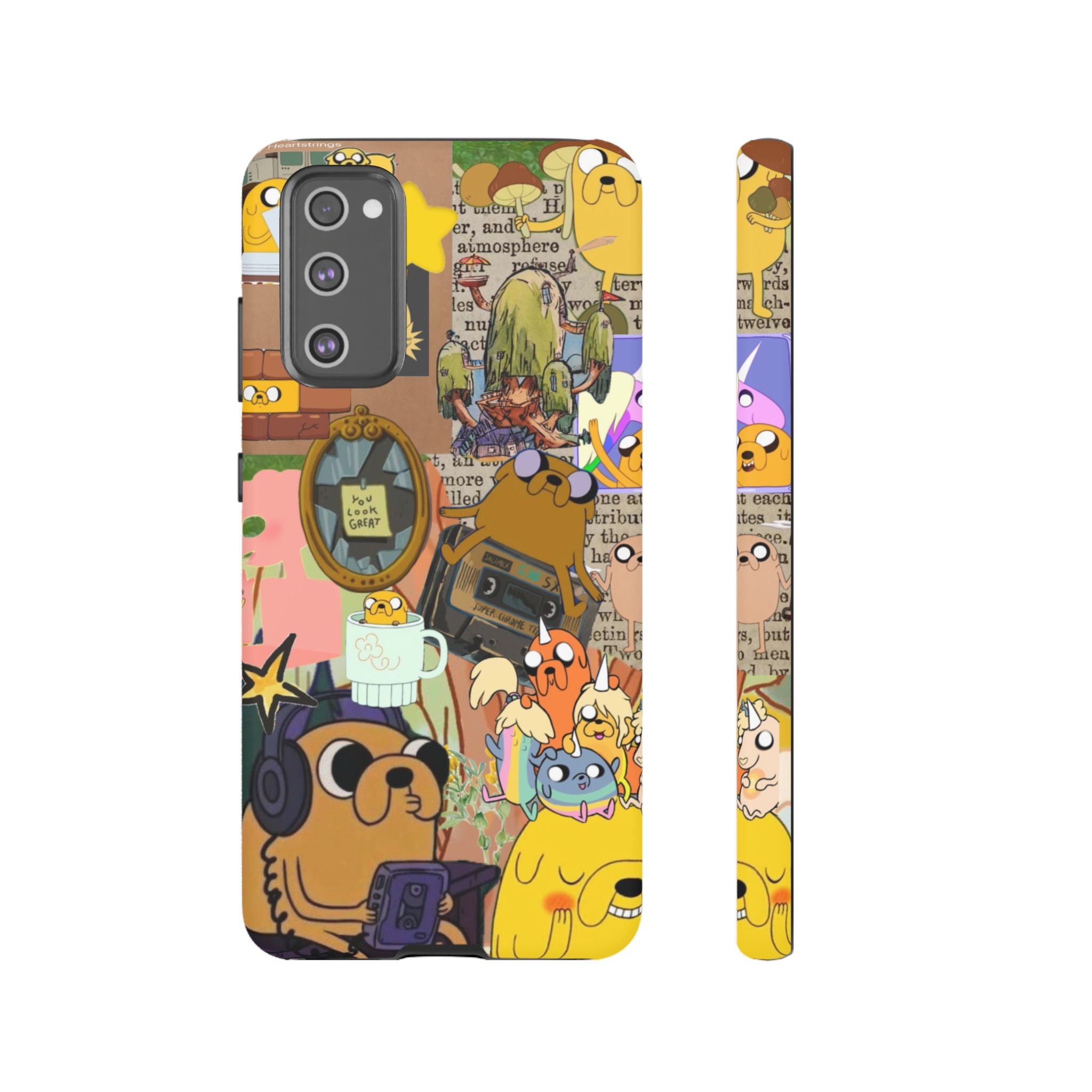 Adventure Time Jake the Dog Cartoon Collage Phone Case | Adventure Dog Character Pattern