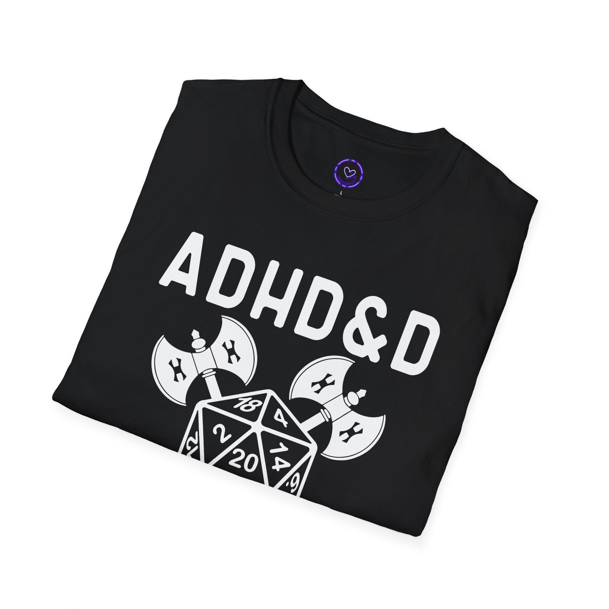 ADHD and D20 Roll For Concentration T-Shirt | DnD Dice Tee