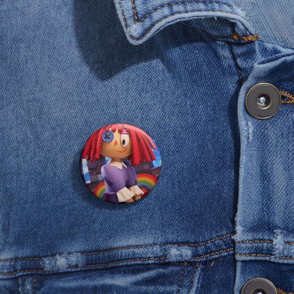 Ragatha The Amazing Digital Circus Rag Doll Character Pin Button