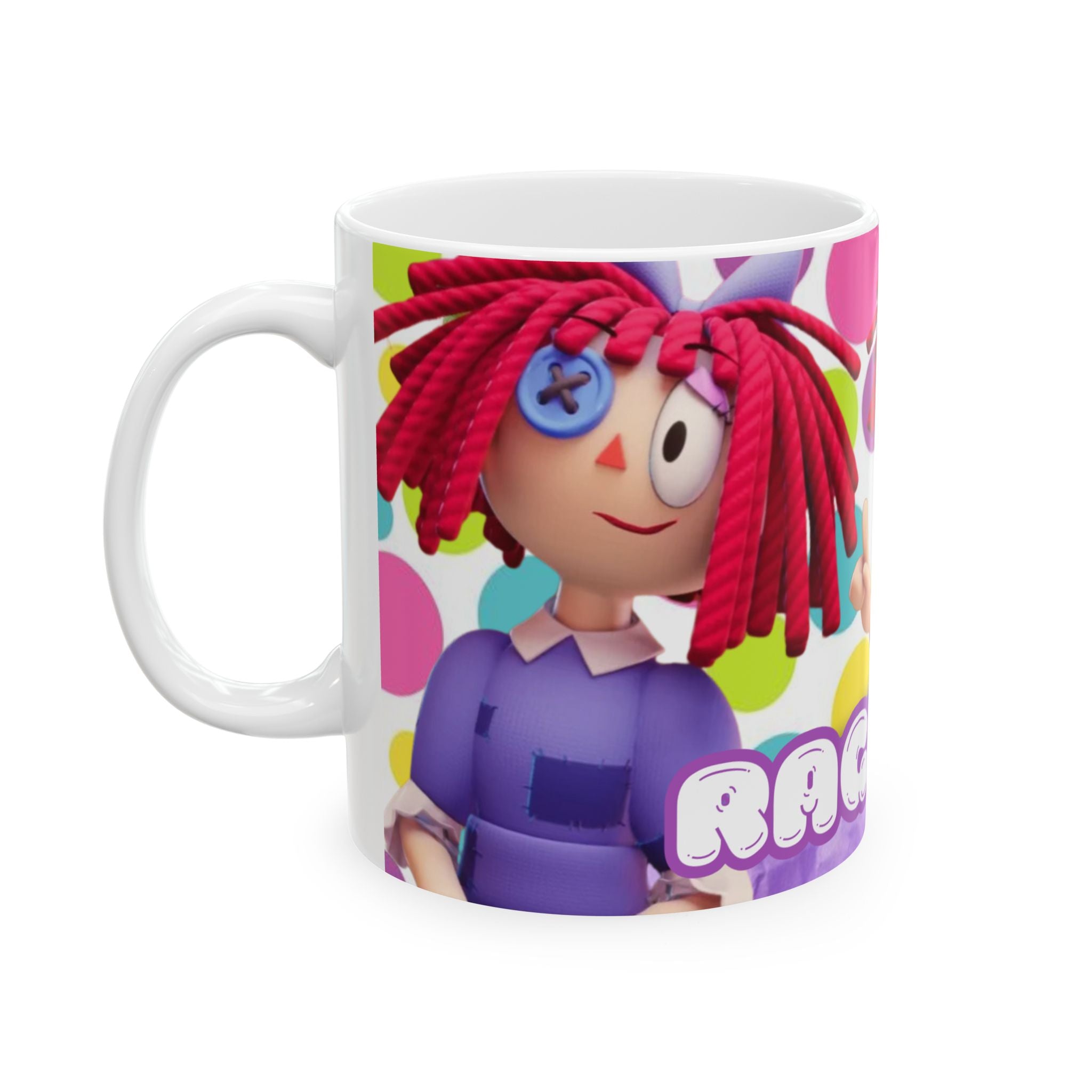 Ragatha The Amazing Digital Circus Doll Illustration Mug | Cartoon Ceramic Coffee Cup Gift