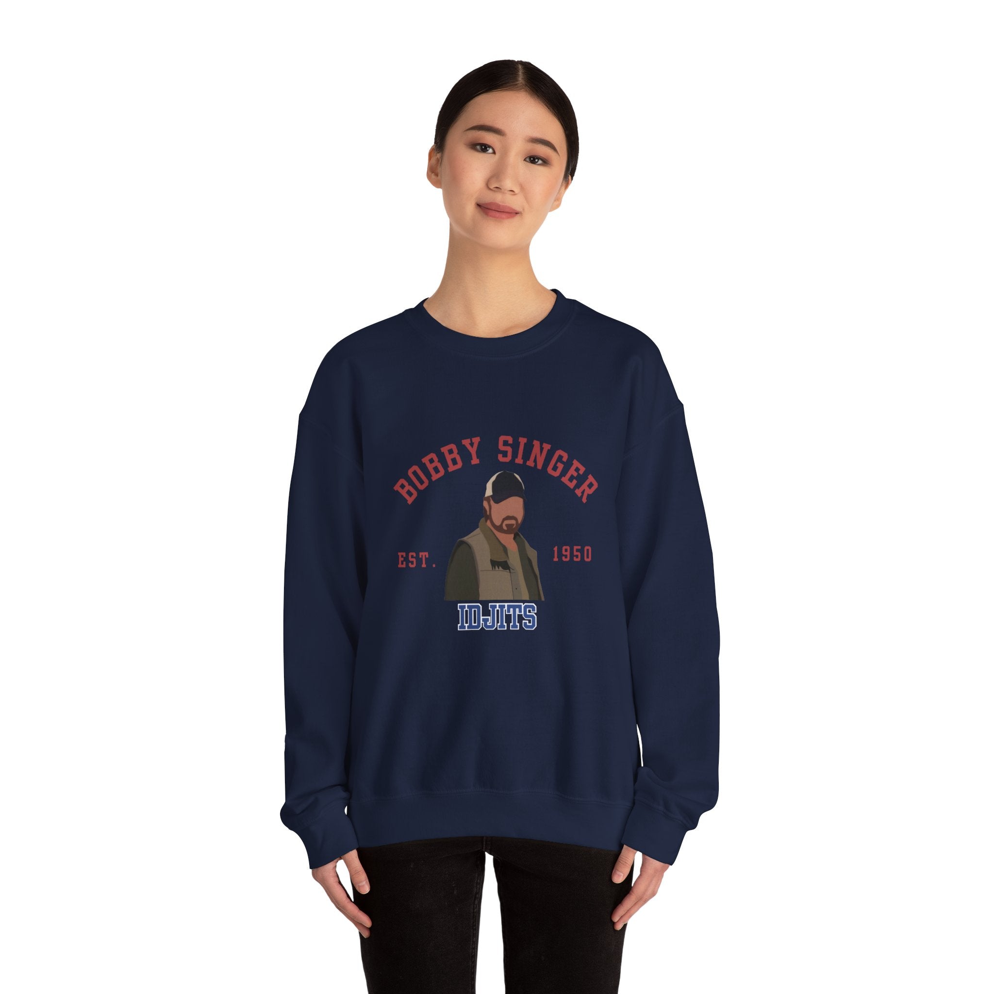 Supernatural Bobby Singer Illustration Crewneck Sweatshirt | Idjits Graphic Sweatshirt