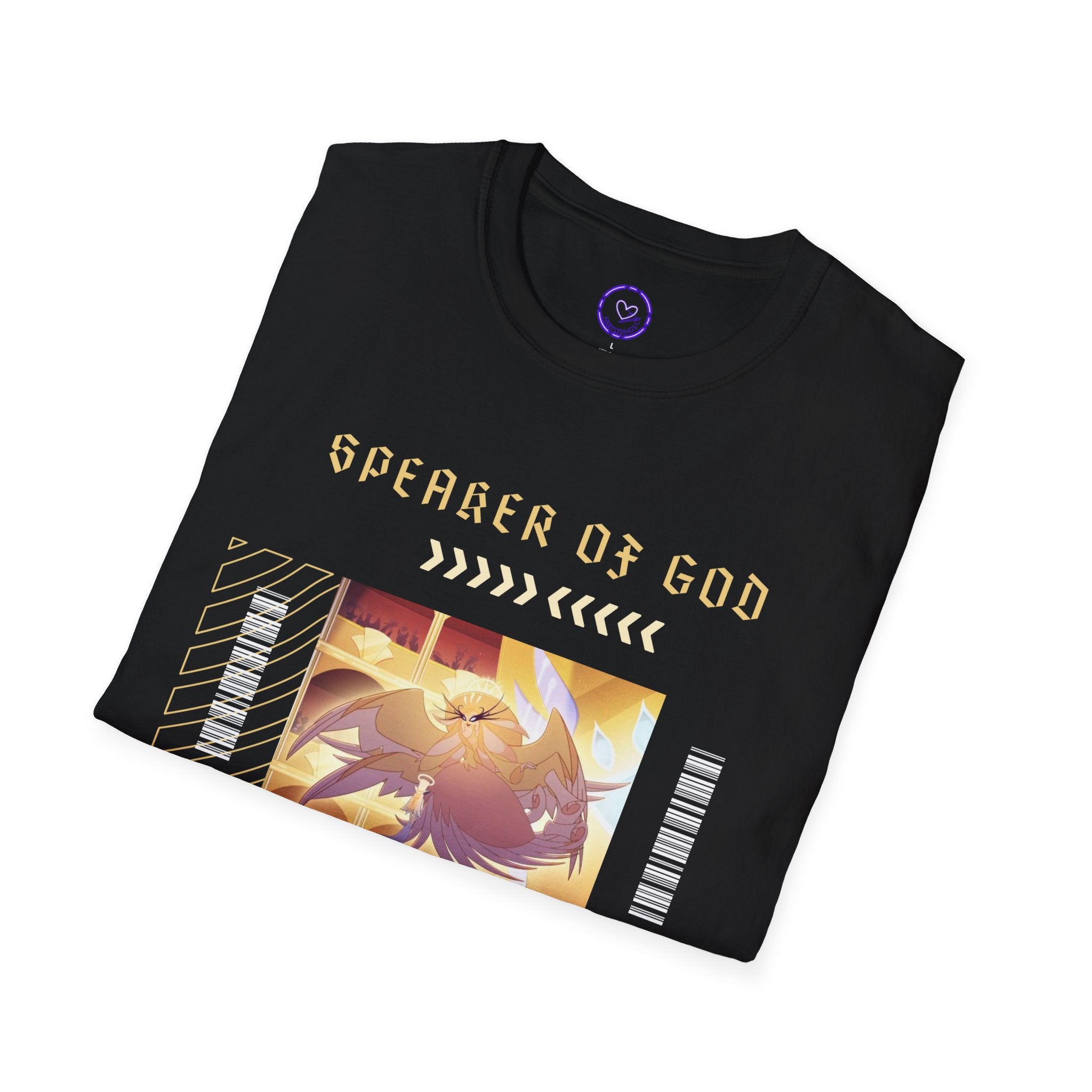 Hazbin Hotel Speaker of God Graphic Tee | Psalm Illustration, Vintage Tech Aesthetic
