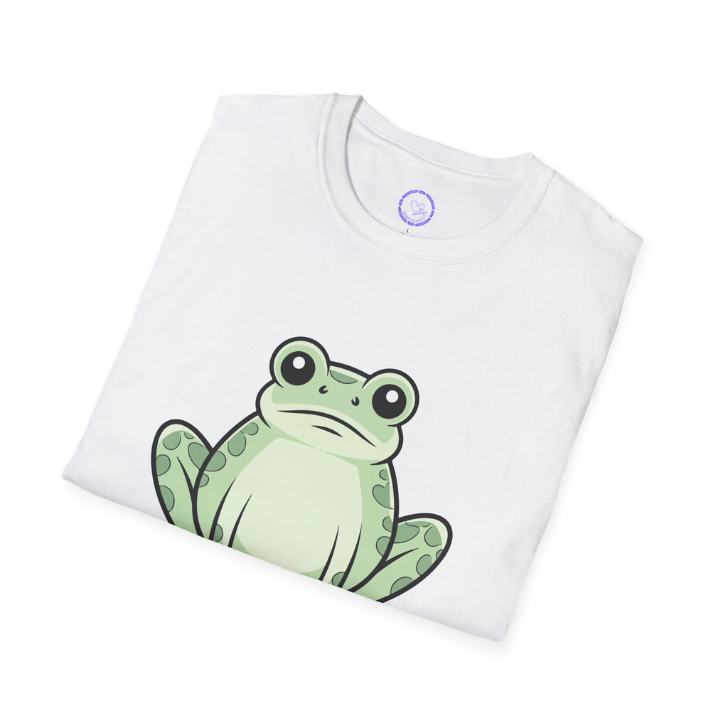 Funny Kawaii Frog Illustration I exist without my consent T-Shirt | Funny Frog Tee