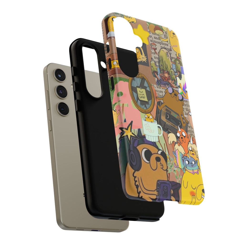 Adventure Time Jake the Dog Cartoon Collage Phone Case | Adventure Dog Character Pattern