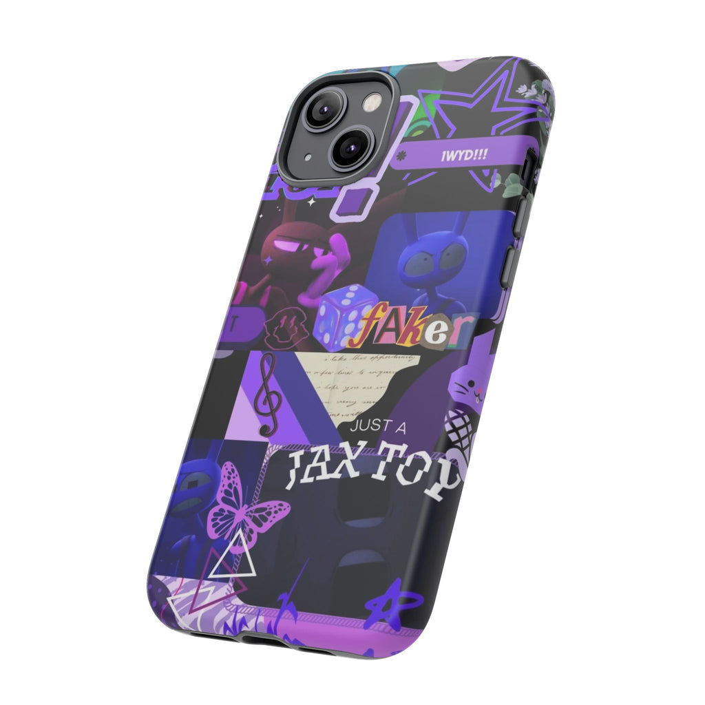 Jax The Amazing Digital Circus Purple Grunge Collage Phone Case | Tough Cases