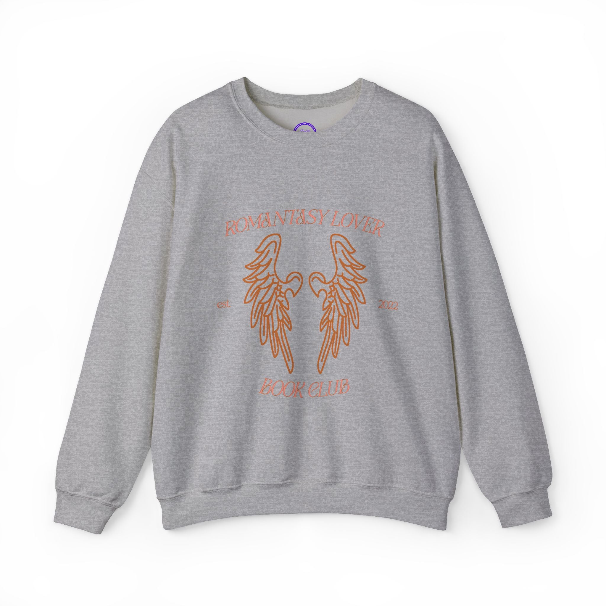 Bookish Romantasy Lover Book Club sweatshirt | Angel Wings Illustration