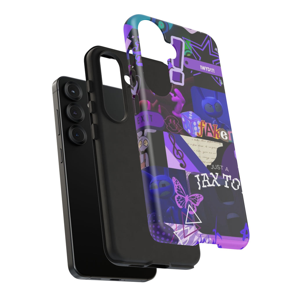 Jax The Amazing Digital Circus Purple Grunge Collage Phone Case | Tough Cases