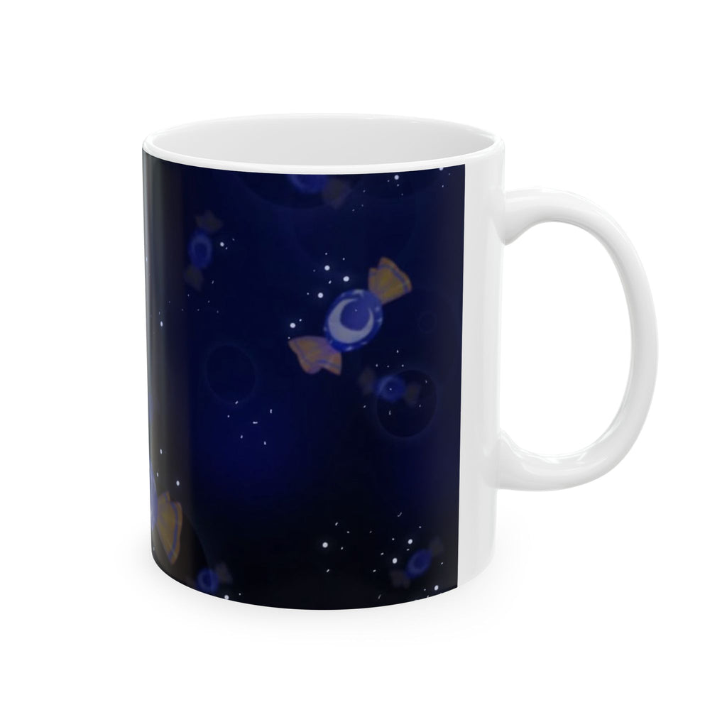 FNAF 5NAF Five Nights at Freddys Moon Moonlit Candy Night mug | Space Candy Illustration, Stars Ceramic Mug