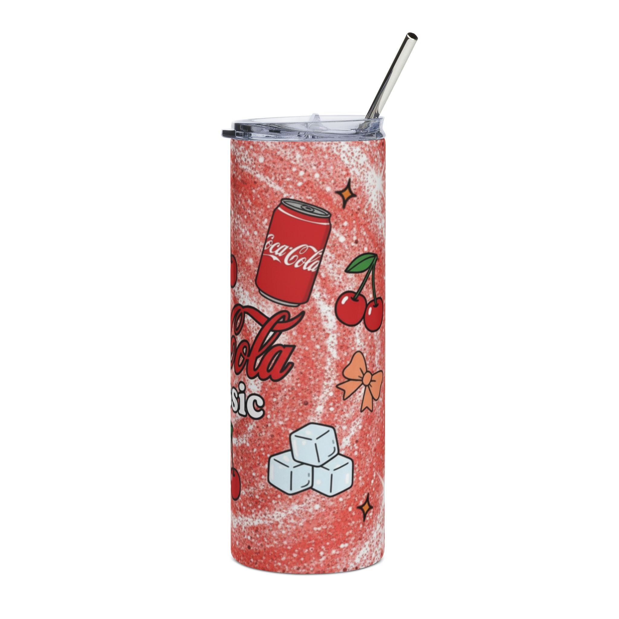 Cherry Cola Classic Tumbler | 20oz Stainless Steel Sparkle Soda Design