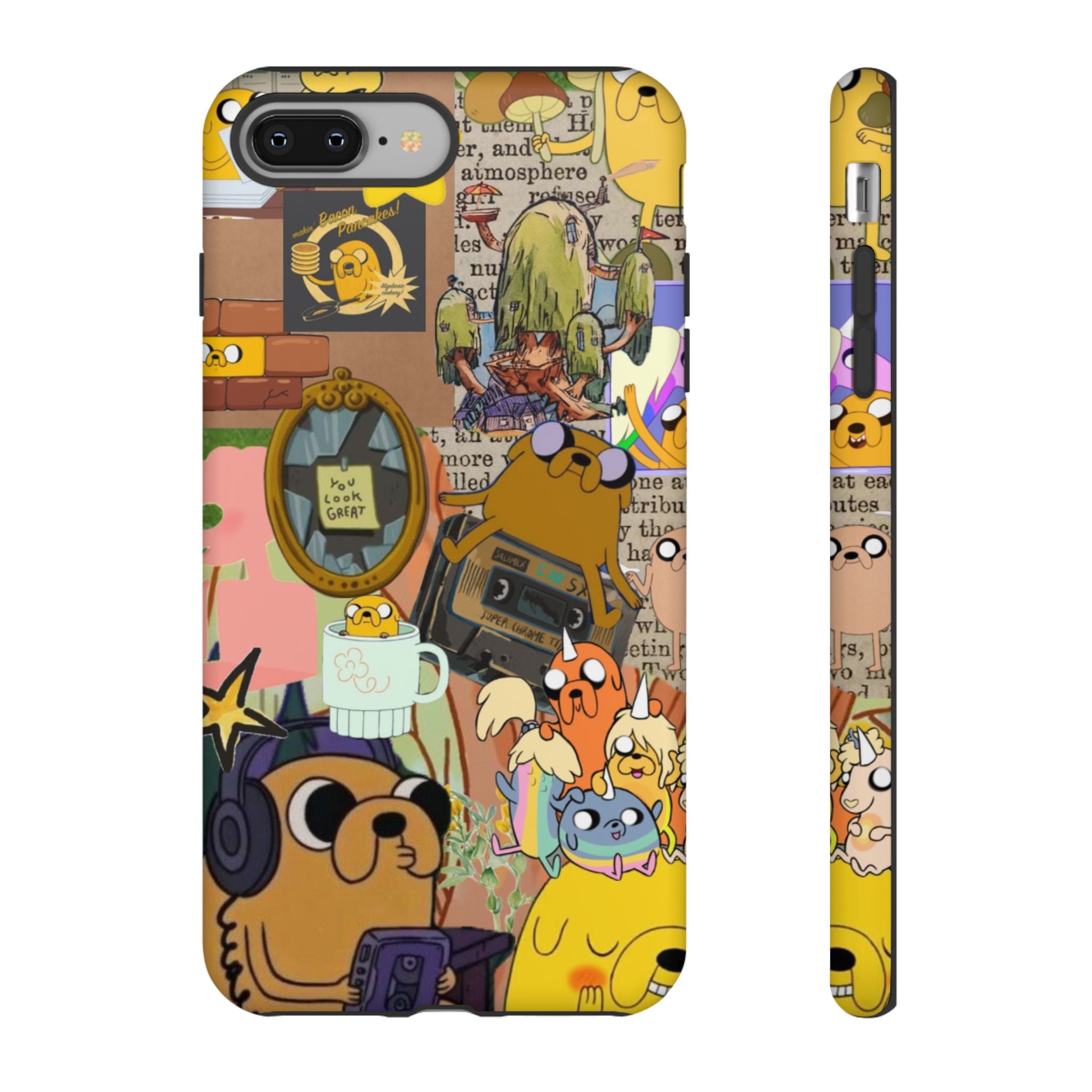 Adventure Time Jake the Dog Cartoon Collage Phone Case | Adventure Dog Character Pattern