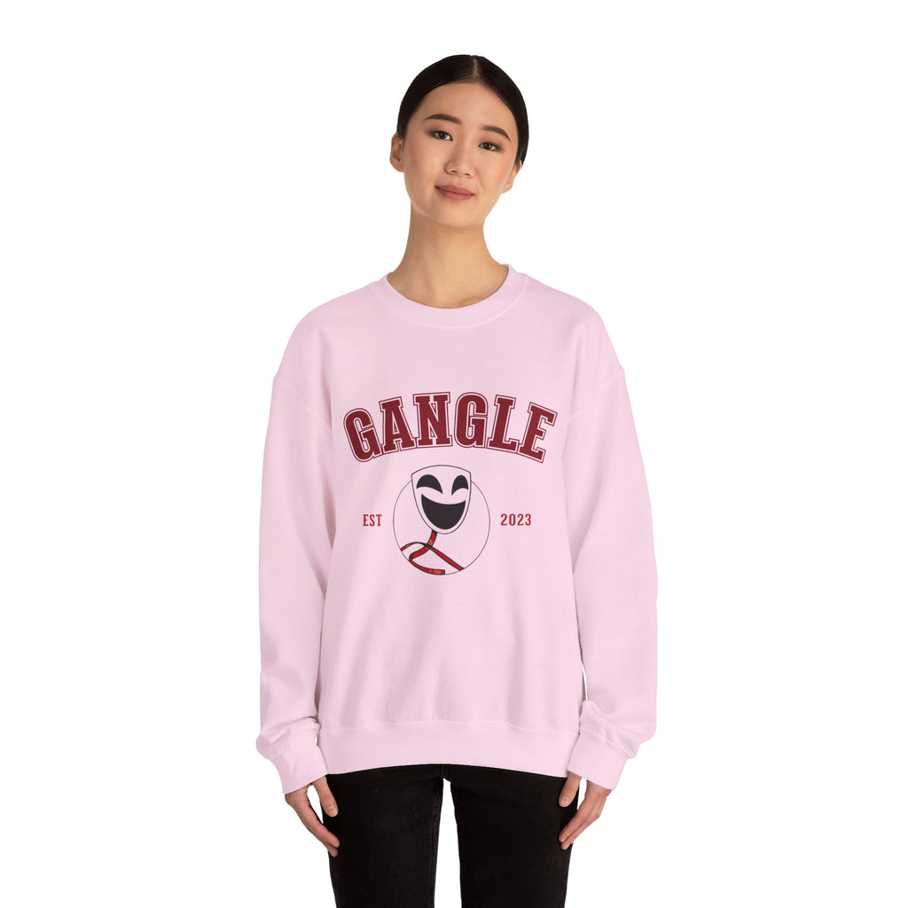 The Amazing Digital Circus Gangle Varsity smiley logo Sweatshirt | collegiate arch, EST 2023