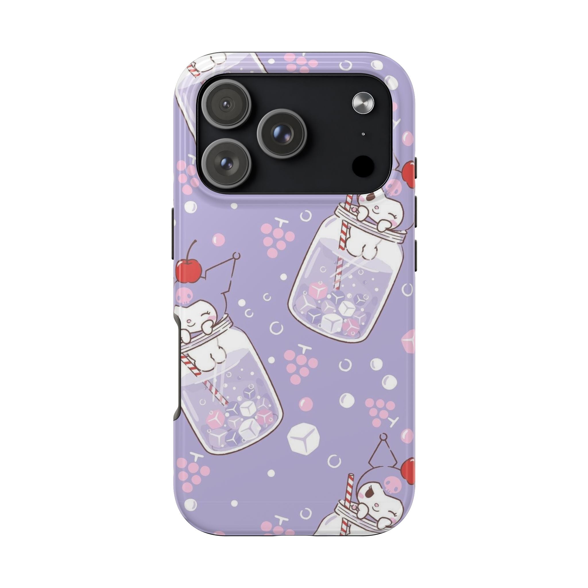 Kuromi Sanrio Kawaii Seal Bubble Tea Phone Case | Tough Phone Case