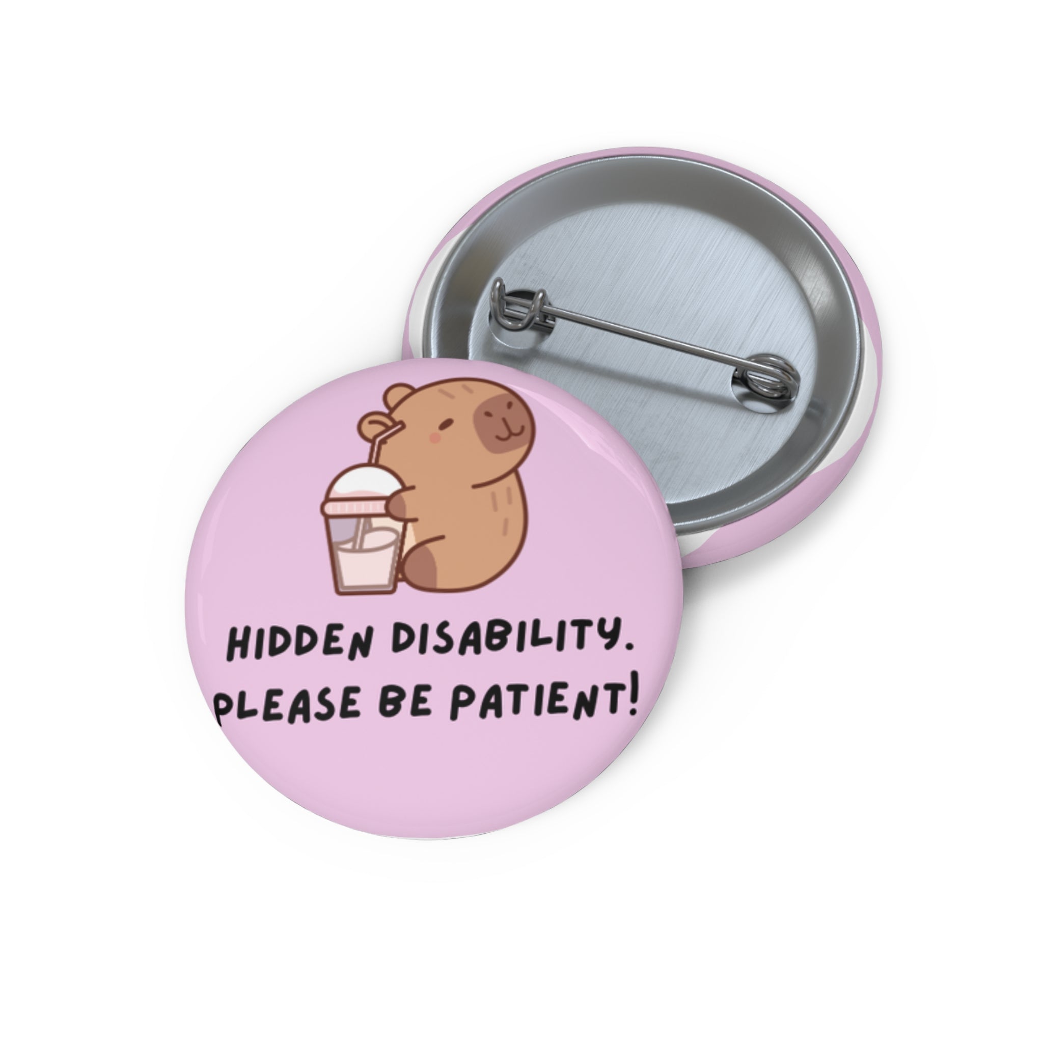 Hidden Disability/Illness Awareness Capybara Cute Badge
