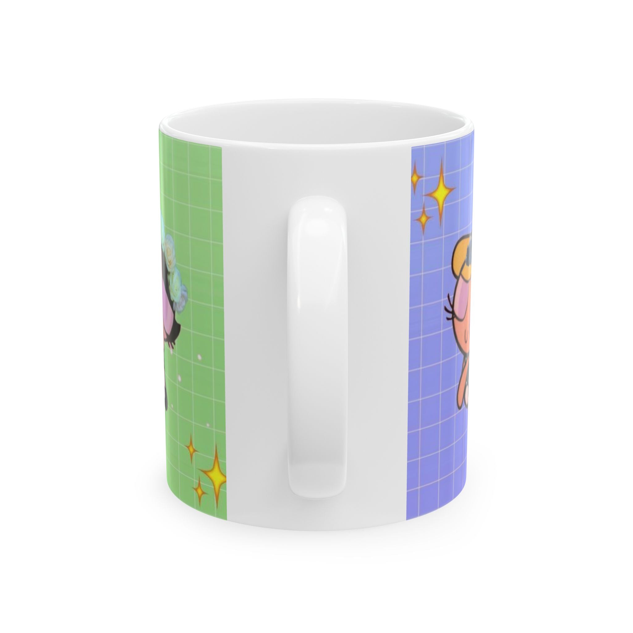 Cute Powerpuff Girls Cartoon Flowers Character Mug | Ceramic Coffee Cup