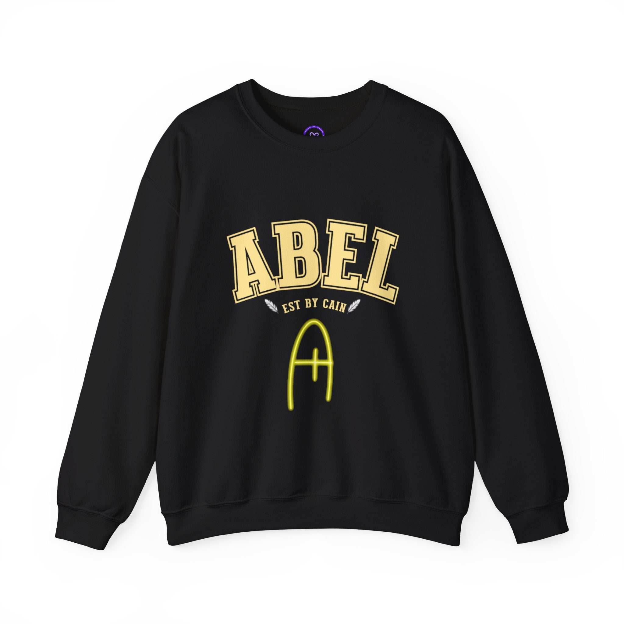Hazbin Hotel ABEL varsity script sweatshirt | name monogram, collegiate arch logo