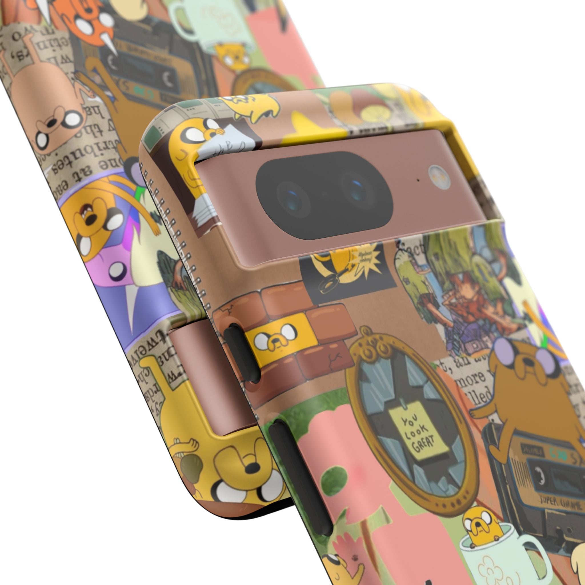 Adventure Time Jake the Dog Cartoon Collage Phone Case | Adventure Dog Character Pattern