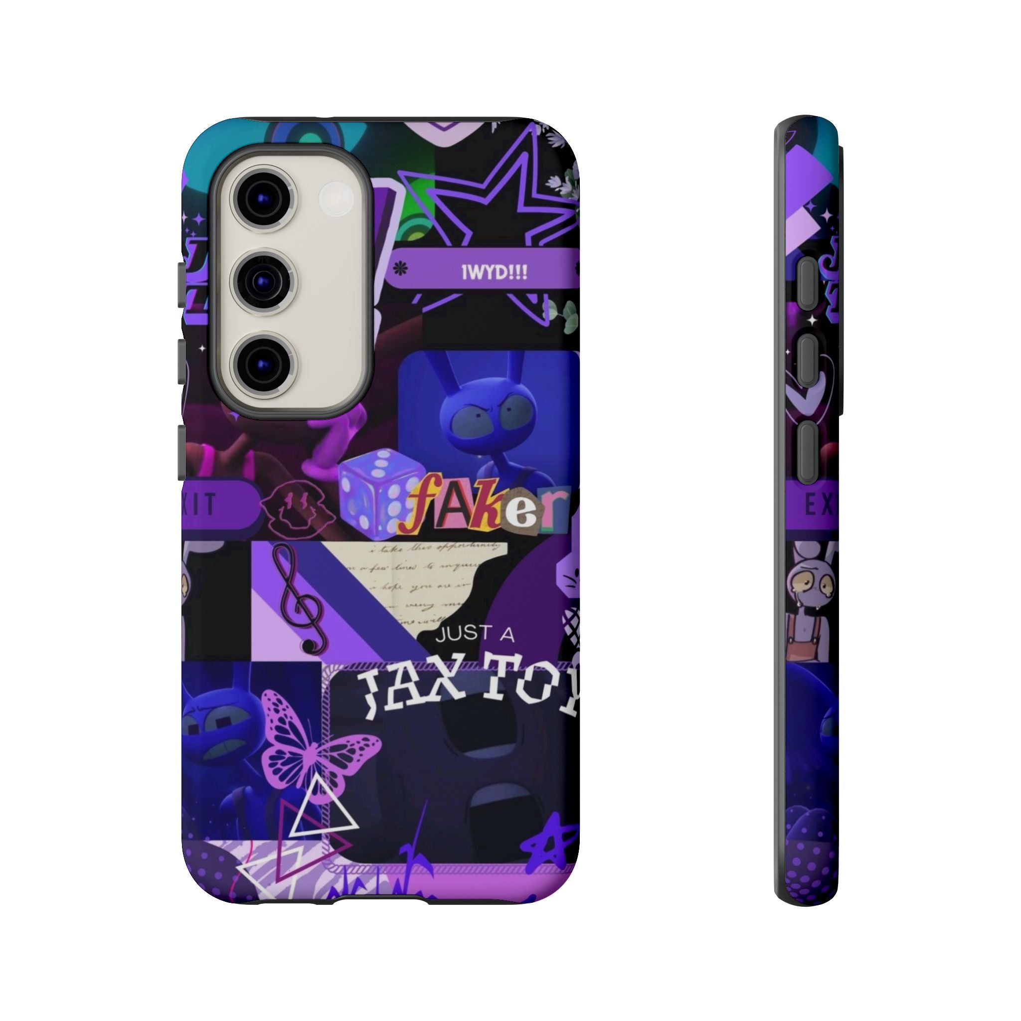 Jax The Amazing Digital Circus Purple Grunge Collage Phone Case | Tough Cases