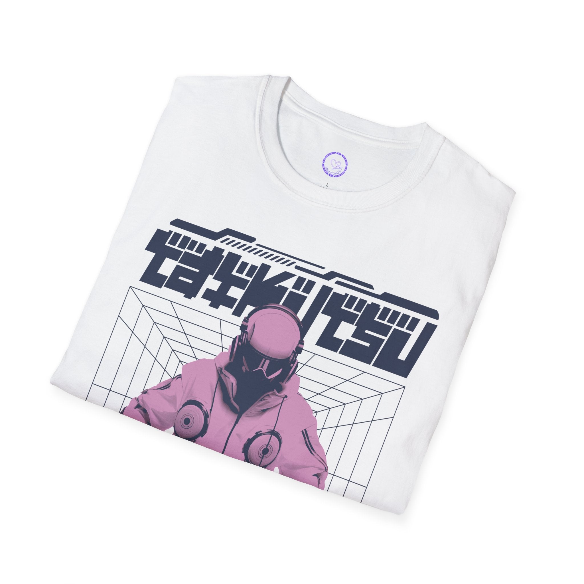 Y2K Cyber DJ graphic T-Shirt | Retro Futuristic Vaporwave DJ design