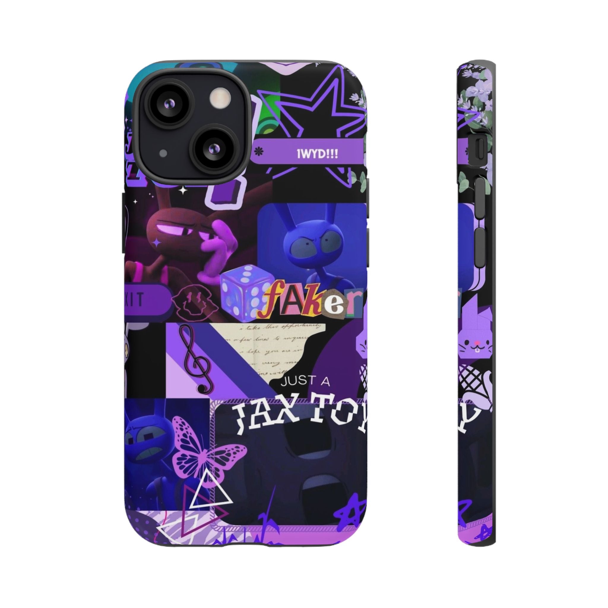 Jax The Amazing Digital Circus Purple Grunge Collage Phone Case | Tough Cases