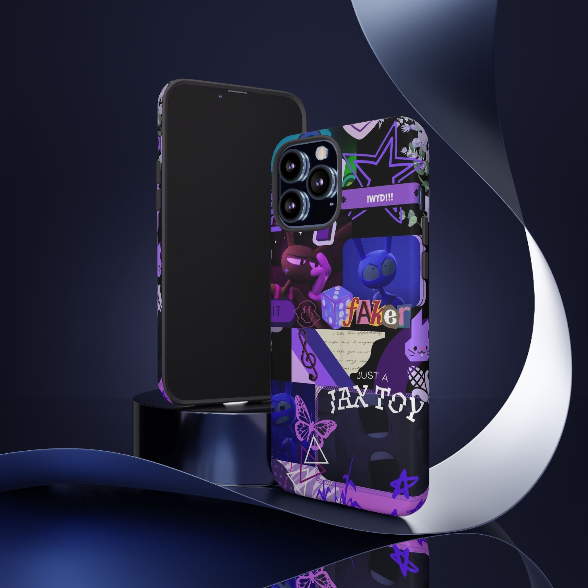 Jax The Amazing Digital Circus Purple Grunge Collage Phone Case | Tough Cases