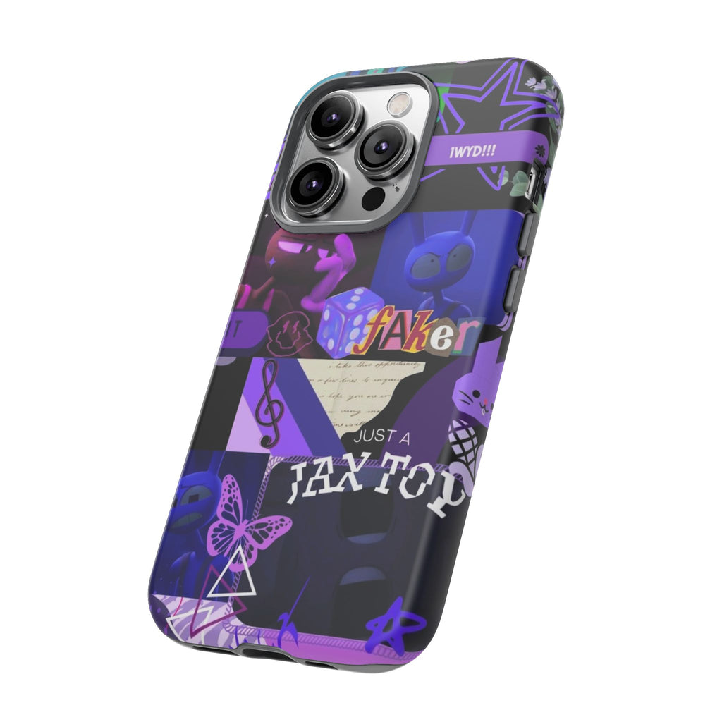 Jax The Amazing Digital Circus Purple Grunge Collage Phone Case | Tough Cases