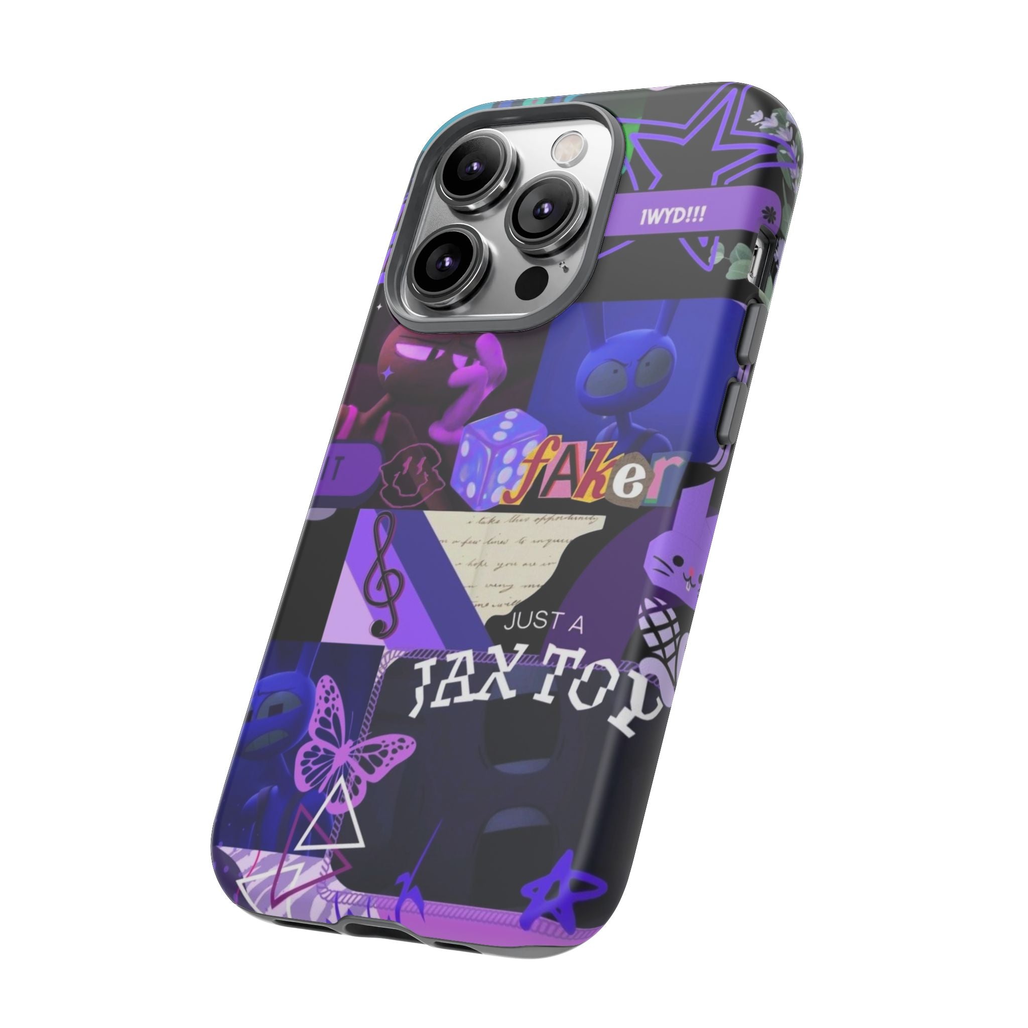 Jax The Amazing Digital Circus Purple Grunge Collage Phone Case | Tough Cases