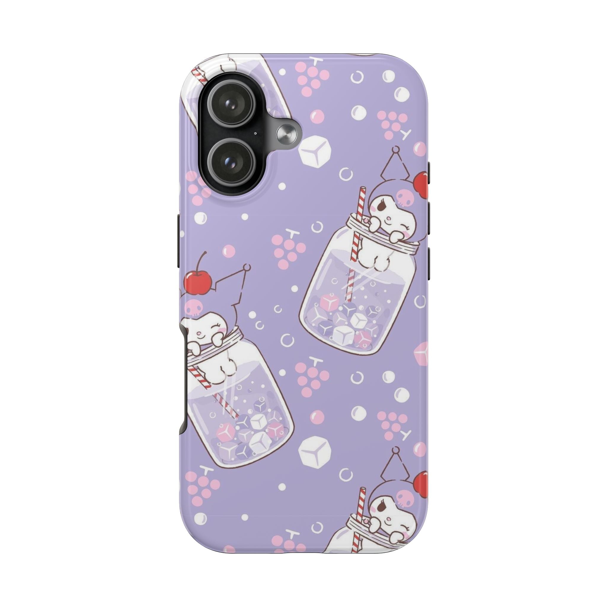 Kuromi Sanrio Kawaii Seal Bubble Tea Phone Case | Tough Phone Case