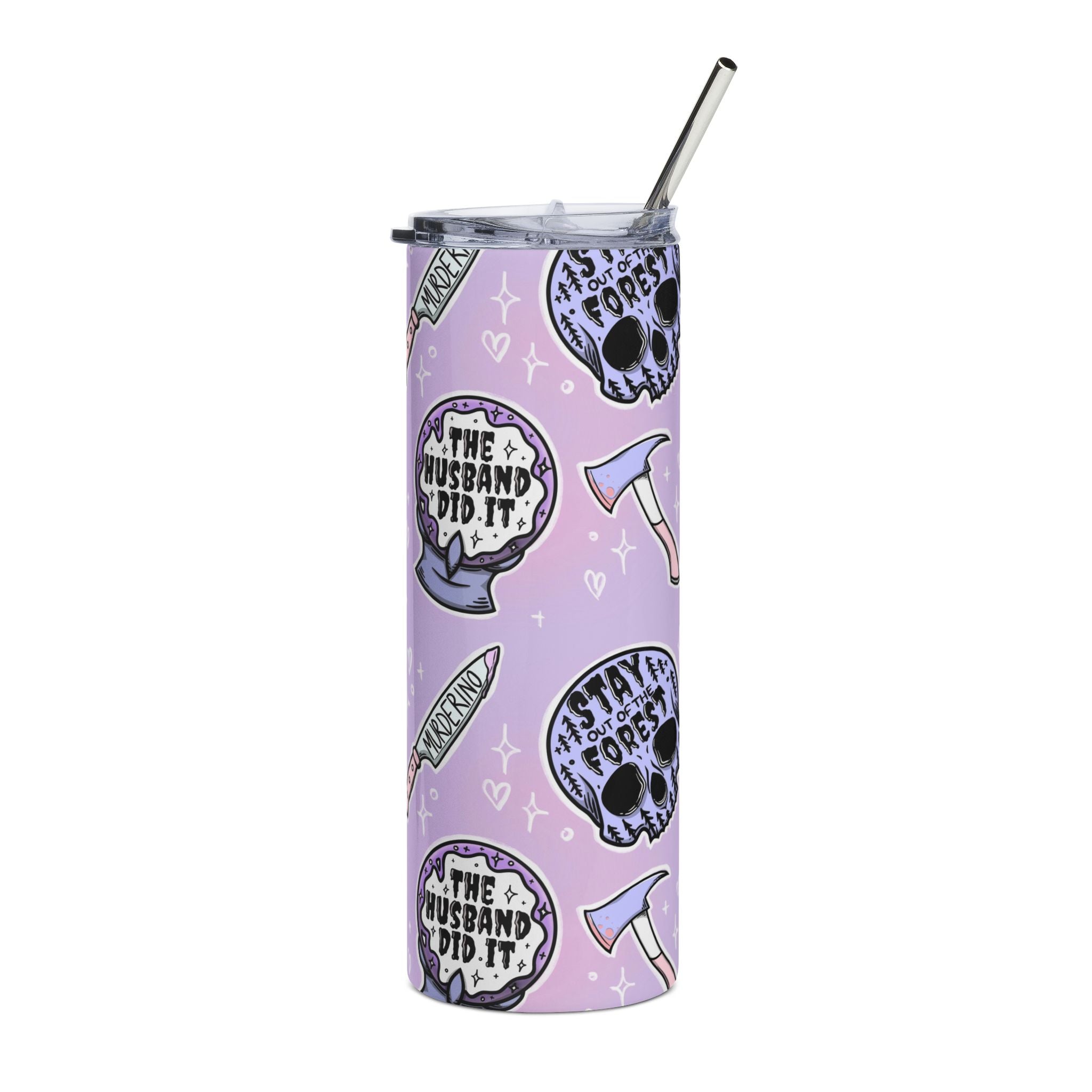 Stayin' Obsessed Skull Pattern Tumbler | 20oz Stainless Steel