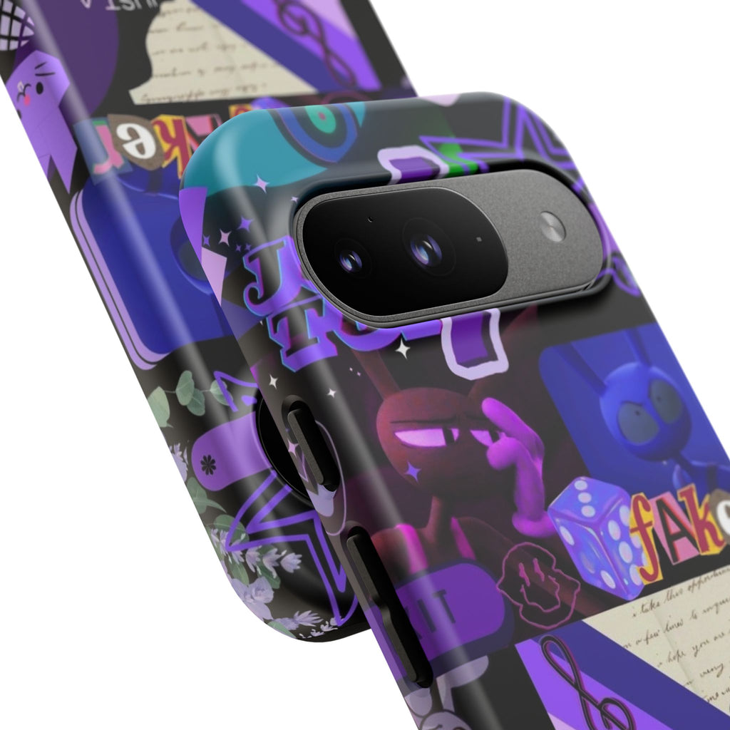 Jax The Amazing Digital Circus Purple Grunge Collage Phone Case | Tough Cases