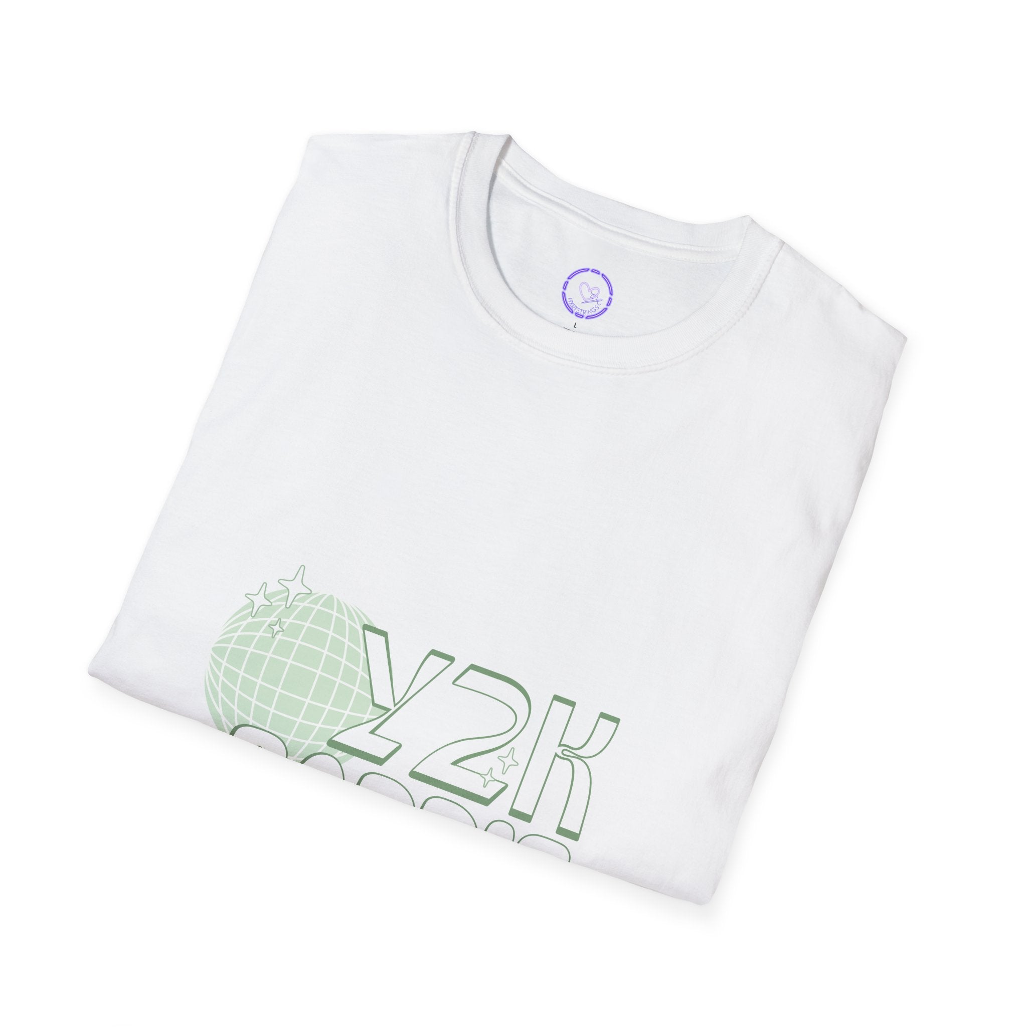 Y2K Baddie T-Shirt | 2000s Retro Graphic Tee, Green Grid Aesthetic